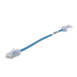 Cable de Parcheo TX6 UTP Cat6 Diametro Reducido (28AWG) Azul 8in (20.2cm)