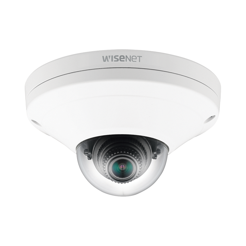 Camara IP Mini Domo Exterior Antivandalico 2MP Color Blanco / Lente 2.8mm / WDR 150db / H.265 & WiseStream / Conteo de Personas 