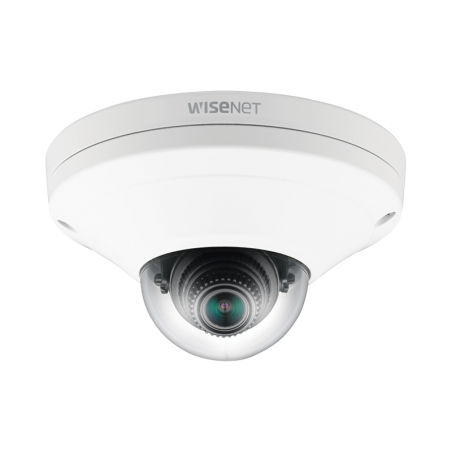 Camara IP Mini Domo Exterior Antivandalico 2MP Color Blanco / Lente 2.8mm / WDR 150db / H.265 & WiseStream / Conteo de Personas 