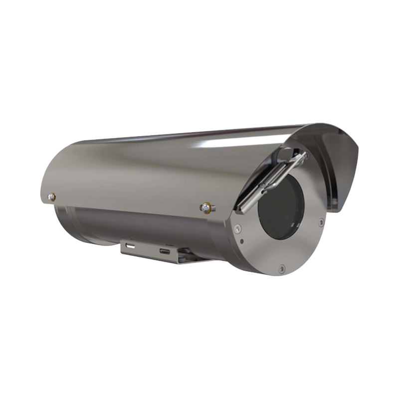 Camara IP zoomgabinete antiexplosion 2MP, 32X, IP68, WiseStream II / conexion de fibra optica monomodo /wiper