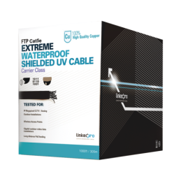 Bobina de Cable de 305 m Cat5e negro sin blindar Uso en Ext