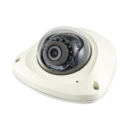 Camara Tipo Domo Antivandalico 2MP para Vehiculo Conector M12/ Lente 3.6mm / WDR 150db / IP66 / IK10 / H.265 & WiseStream