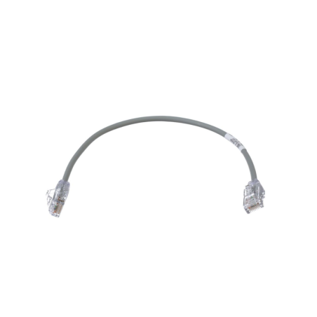 Cable de Parcheo TX6 UTP Cat6 Diametro Reducido (28AWG) Gris 1ft