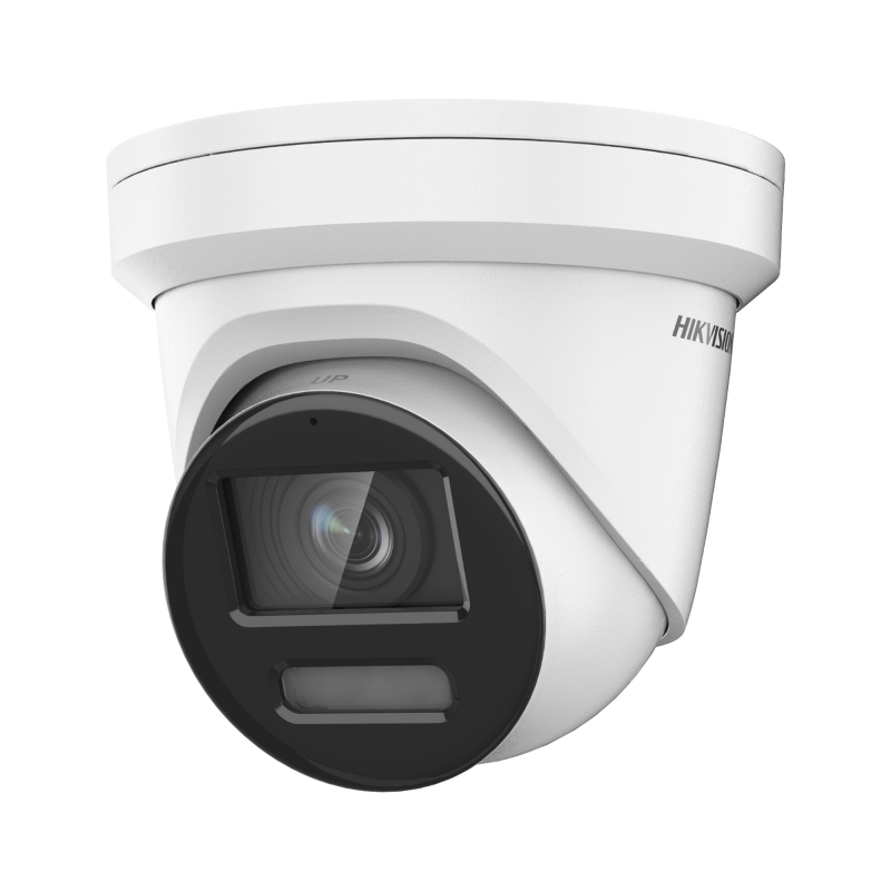 Camara Turret IP 8 MP / color 24/7 / Lente 2.8 mm / Mic. Int. /Luz Blanca 40 mts / IP67 / Mic. Int. / WDR 130 dB / Entrada y sal