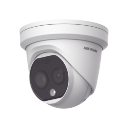 Camara Turret IP Dual / Termica 3.1 mm 160 x 120 / Optico 4 mm 4 MP / Termometrica / Deteccion de Temperatura / PoE /Exterior IP