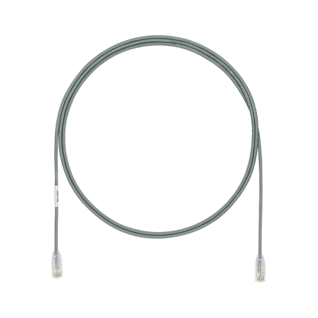 Cable de Parcheo TX6 UTP Cat6 Diametro Reducido (28AWG) Gris 5ft