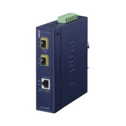 Convertidor de Medios Industrial de 1 Puerto Ethernet 10/100/1000 Base-T a 2 Puertos SFP 100/1000/2500 Base-X