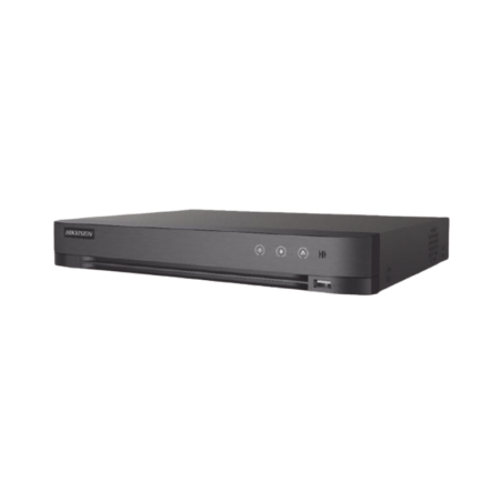 DVR 4 Canales TURBOHD + 4 Canales IP / 8 MP 4K / Audio de 2 vias por Coaxitron / ACUSENSE / Reconocimiento Facial / 1 Bahia de D