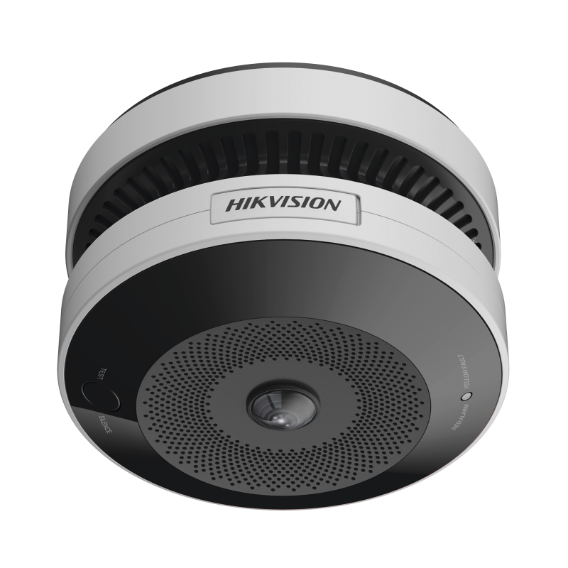 HikFire Mini Camara FisheyeIP 4 MPDetector de Humo / Autonomo / Entrada y Salida de Alarma / 15 mts IR / PoE / WDR 120 dB / Al