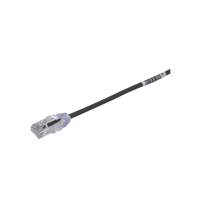 Cable de Parcheo TX6 UTP Cat6 Diametro Reducido (28AWG) Negro 8in (20.2cm)