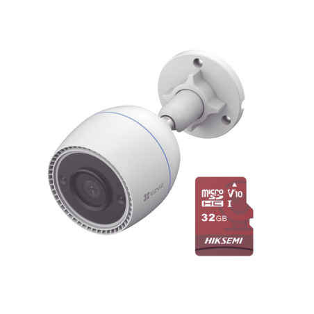 Kit de Camara WiFi y Memoria MicroSD Incluye 1 Pieza CS-C3TN y 1 Pieza HS-TF-E1/32G / Deteccion de Movimiento / Notificacion Pu