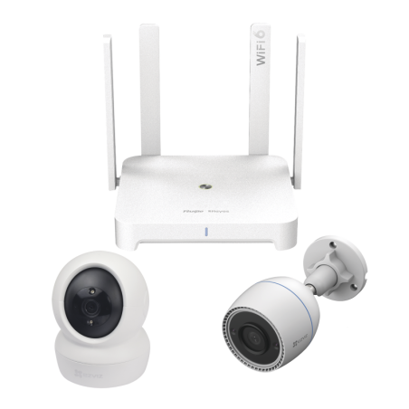 Kit de Camaras Wi-FiRouter / Incluye 1 Camara C6N / 1 Camara CS-C3TN / 1 Router RGEW1800GXPRO