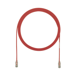 Cable de Parcheo TX6 UTP Cat6 Diametro Reducido (28AWG) Rojo 12ft