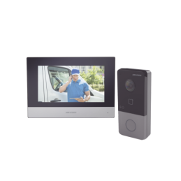 Kit de Videoportero IP Poe Estandarllamada a App de Smartphone HikConnect / Aperturatarjeta MIFARE / Frente de calle IP65 /1 D