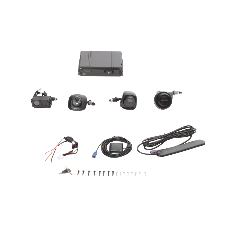 Kit DVR Movil 1080P / Incluye 4 Camaras TURBOHD 1080P / Modulo 4G y GPS /Memoria SD / Visualizacion por HikConnect Teams