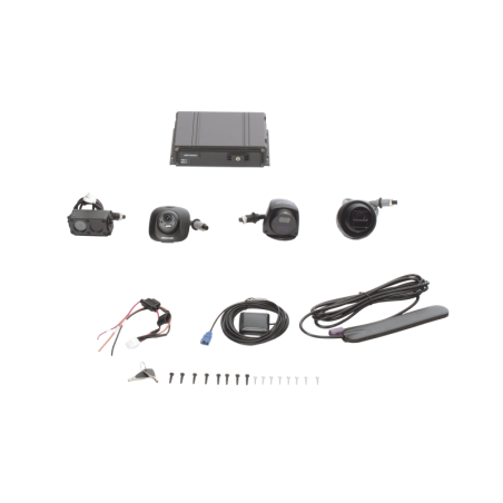 Kit DVR Movil 1080P / Incluye 4 Camaras TURBOHD 1080P / Modulo 4G y GPS /Memoria SD / Visualizacion por HikConnect Teams