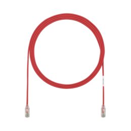 Cable de Parcheo TX6 UTP Cat6 Diametro Reducido (28AWG) Rojo 3ft