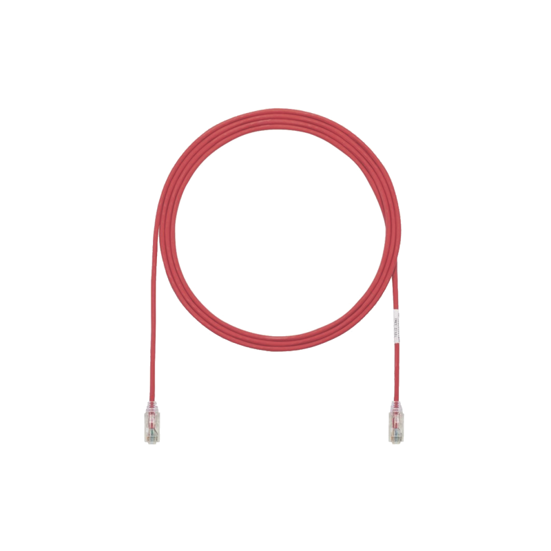 Cable de Parcheo TX6 UTP Cat6 Diametro Reducido (28AWG) Rojo 5ft