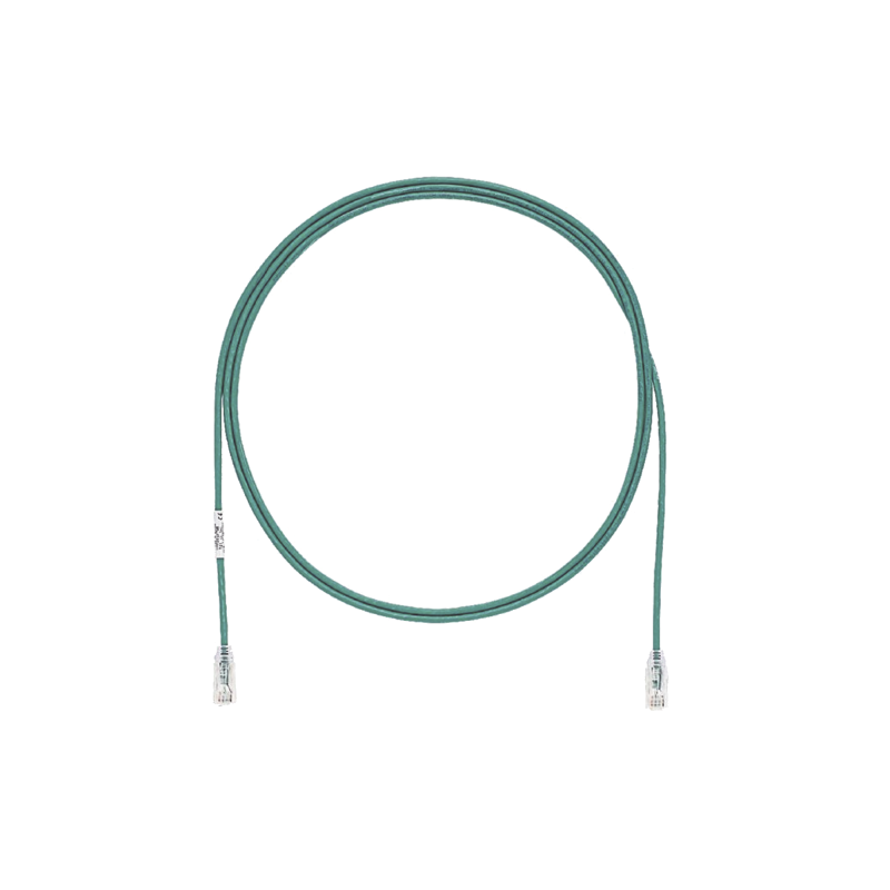 Cable de Parcheo TX6 UTP Cat6 Diametro Reducido (28AWG) Verde 20ft