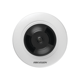 Mini Camara FisheyeIP 5 MP / Panoramica 180° - 360° / Mic. Int. / 8 mts IR / Interior / PoE / Multiples Vistas por iVMS-4200 /