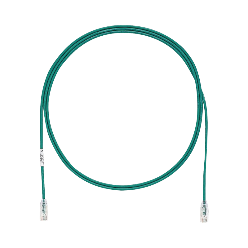 Cable de Parcheo TX6 UTP Cat6 Diametro Reducido (28AWG) Verde 5ft