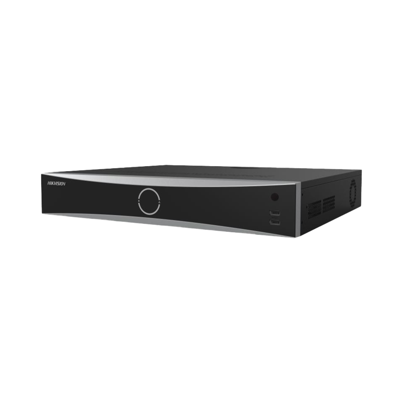 NVR 12 MP 4K / 16 canales IP / 16 PtosPoE+ / AcuSense Evita Falsas Alarmas / Reconocimiento Facial / 4 Bahias HDD / Switch PoE