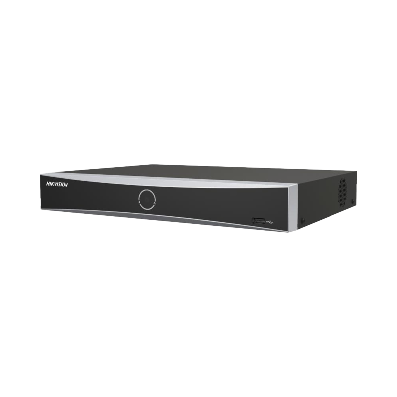 NVR 12 MP 4K / 4 canales IP / 4 PtosPoE+ / Reconocimiento Facial / AcuSense Evita Falsas Alarmas / 1 Bahias HDD / HDMI en 4K /