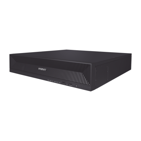 NVR de 16 canales / 32MP / Hasta 4 Discos Duros / Switch PoE+ 16 Ptos/ Wisenet P2P / H.265 & WiseStream / incluye 24TB de alma