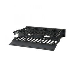 Organizador de Cables Horizontal NetManager de Alta Densidad Doble Frontal y Posterior Para Rack de 19in 2UR