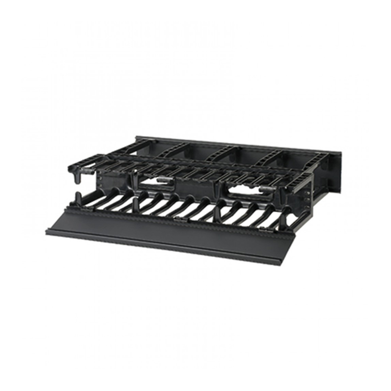 Organizador de Cables Horizontal NetManager de Alta Densidad Doble Frontal y Posterior Para Rack de 19in 2UR