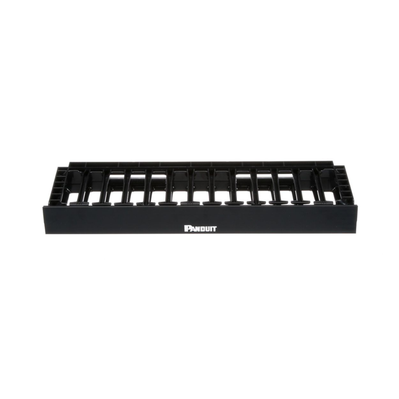 Organizador de Cables Horizontal NetManager de Alta Densidad Sencillo Solo Frontal Para Rack de 19in 1UR