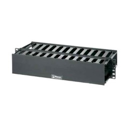 Organizador de Cables Horizontal PatchLink Doble Frontal y Posterior Para Rack de 19in 2UR