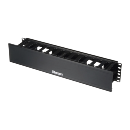 Organizador de Cables Horizontal PatchLink Sencillo Solo Frontal Con Tapa Extendida Para Rack de 19in 2UR