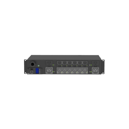 PDU Monitoreable y Switchable MS para Distribucion de Energia Enchufe de Entrada NEMA L6-30P Con 12 Salidas C13 y 4 Salidas