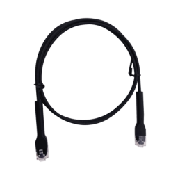 Cable de Parcheo Ultra Slim Con Bota Flexible UTP Cat6 - 1.5 m Negro Diametro Reducido