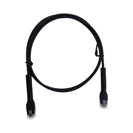 Cable de Parcheo Ultra Slim Con Bota Flexible UTP Cat6 - 1.5 m Negro Diametro Reducido