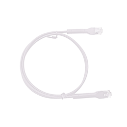 Cable de Parcheo Ultra Slim Con Bota Flexible UTP Cat6 - 3 m Blanco Diametro Reducido