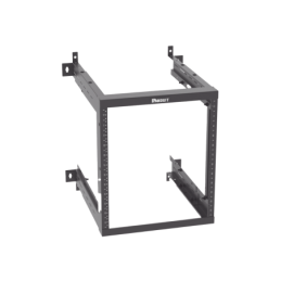 Rack PanZone de Montaje en Pared de 19in Profundidad Ajustable Rieles Numerados y Roscados 12-24 12 UR Color Negro