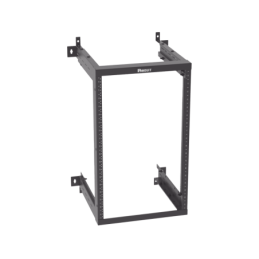 Rack PanZone de Montaje en Pared de 19in Profundidad Ajustable Rieles Numerados y Roscados 12-24 18 UR Color Negro