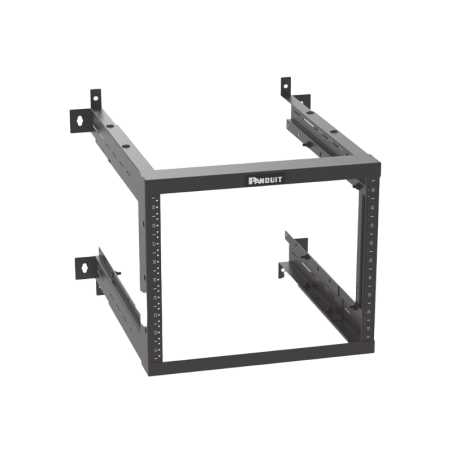 Rack PanZone de Montaje en Pared de 19in Profundidad Ajustable Rieles Numerados y Roscados 12-24 9 UR Color Negro