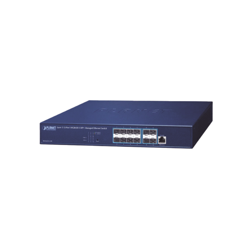 Switch Administrable Capa 3 12 puertos SFP+ 10G BASE-X 1 Puerto de ConsolaRJ45.