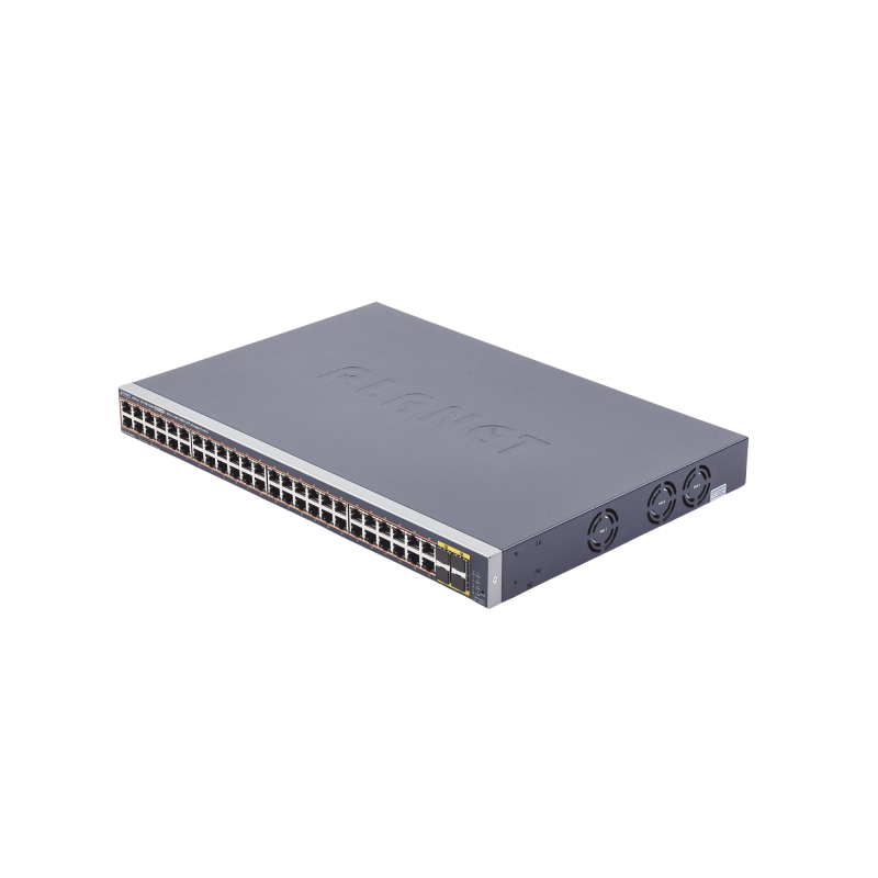 Switch Administrable de 48-Puertos 10/100/1000T 802.3at PoE + 4-Puertos 100/1000BASE-X SFP / 440W