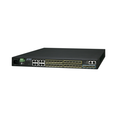 Switch Administrable L3 16-Puertos 100/1000X SFP 8-Puertos Gigabit TP/SFP 4-Puertos 10G SFP+ Stackable