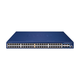 Switch Administrable Stacking Capa 3 48 Puertos PoE Gigabit 802.3at 6 Puertos SFP de 10 G Incluye Fuente Redundante de 55 V c