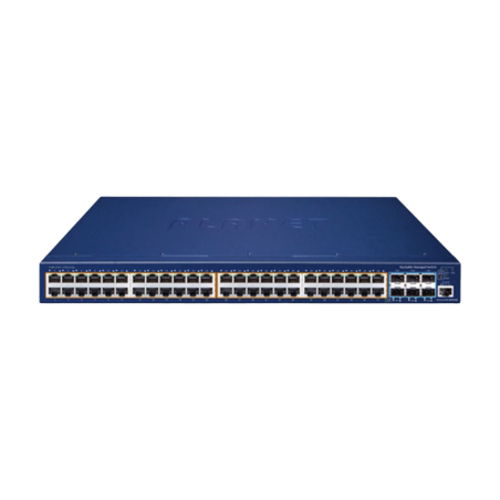 Switch Administrable Stacking Capa 3 48 Puertos PoE Gigabit 802.3at 6 Puertos SFP de 10 G Incluye Fuente Redundante de 55 V c