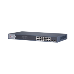 Switch Gigabit PoE+ / Administrable / 16 Ptos1000 Mbps PoE+ / 2 PtosSFP / Configuracion Remota desde Hik-ParnerPro / PoE has