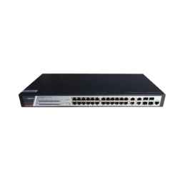 Switch Gigabit PoE+ / Administrable / 24 Ptos1000 Mbps PoE+ / 4 Ptos1000 Mbps + 4 PtosSFP de Uplink / 370 Watts /IGMP