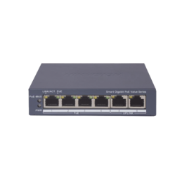 Switch Gigabit PoE+ / Administrable / 4 Ptos1000 Mbps PoE+ / 2 Ptos1000 Mbps Uplink / Configuracion Nube Hik-PartnerPro / Mo