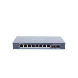 Switch Gigabit PoE+ / Administrable / 8 PtosGigabit PoE+ / 2 PtosSFP / Configuracion Remota desde Hik-PartnerPro / PoE Hasta