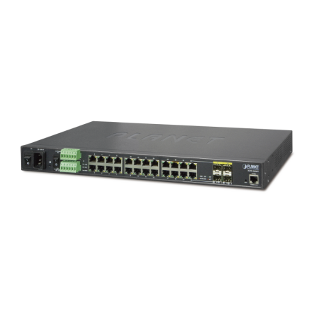 Switch Industrial Administrable 24 Puertos 1000Mbps con 4 Puertos SFP